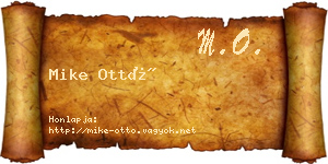 Mike Ottó névjegykártya